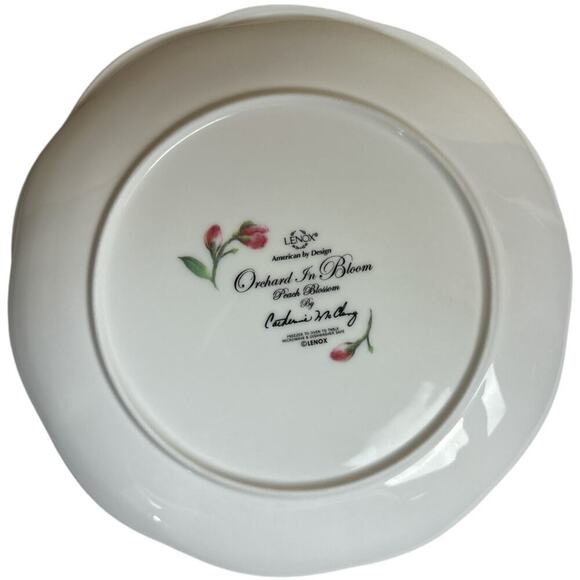 Lenox ORCHARD BLOSSOM Peach Blossom Salad Plate Catherine McClung 9" Set Of 6 - Picture 3 of 4